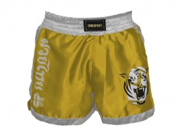 Bermuda de Muay Thai Amarelo com Branco1